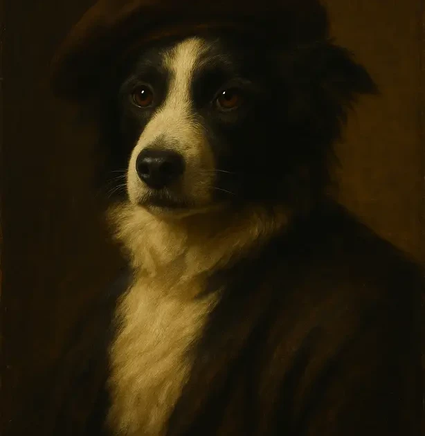 Autorretrato com Boina - Rembrandt - Retrato Clássico de Pet